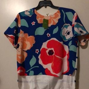 Kate spade multi floral ramona top